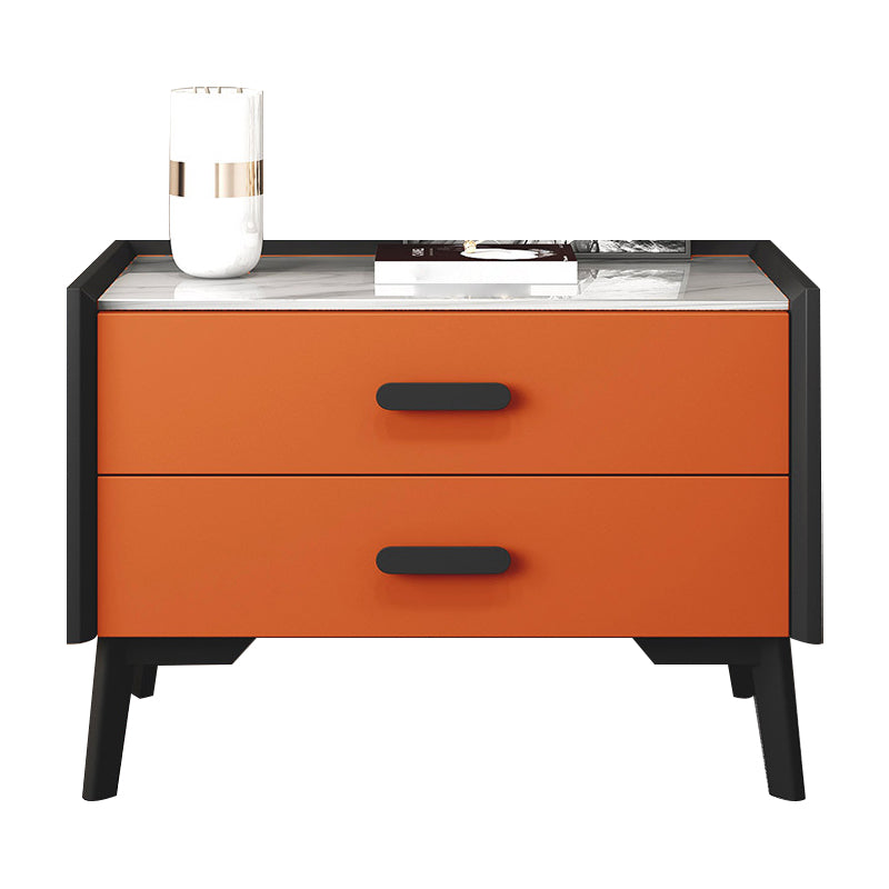 24" Wide Engineered Wood Sideboard Modern Stone Countertop Dining Buffet with Drawer Orange 2 Clearhalo 'buffet_sideboard' 'Buffets & Sideboards' 'Furniture' 'furniture_buffet_sideboard' 'Kitchen & Dining Furniture' 4974962