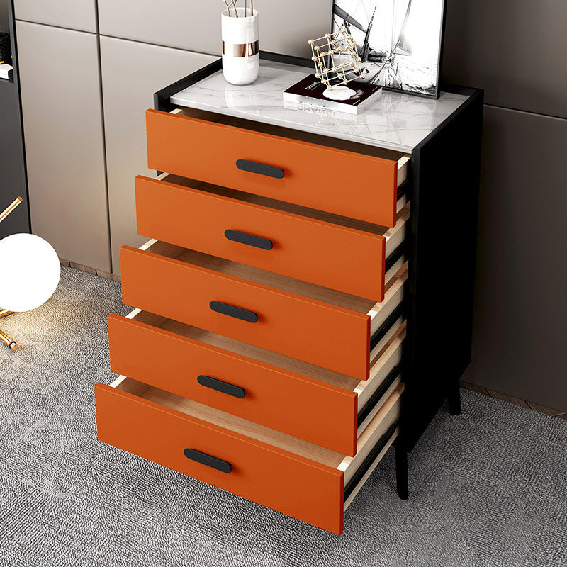 24" Wide Engineered Wood Sideboard Modern Stone Countertop Dining Buffet with Drawer Clearhalo 'buffet_sideboard' 'Buffets & Sideboards' 'Furniture' 'furniture_buffet_sideboard' 'Kitchen & Dining Furniture' 4974963