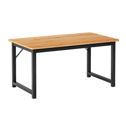 Contemporary Dormitory Writing Desk Rectangular Wooden Writing Desk Black-Brown Clearhalo 'furn' 'furn_office_desk' 'Furniture' 'furniture_office_desk' 'Office Desks' 'Office Furniture' 'office_desk' 4975007