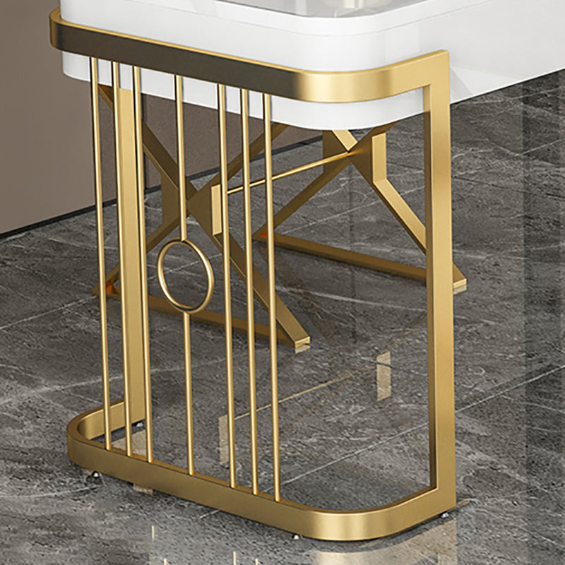 Home Office Writing Desk Glam Style Curved Imitation Marble Writing Desk Clearhalo 'furn' 'furn_office_desk' 'Furniture' 'furniture_office_desk' 'Office Desks' 'Office Furniture' 'office_desk' 4975030