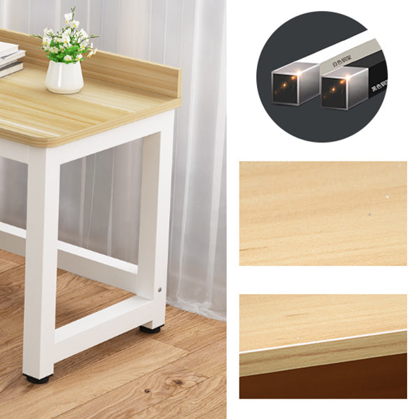 L-Shape Writing Desk Steel H-Shape Table Leg Desk with Shelf Clearhalo 'furn' 'furn_office_desk' 'Furniture' 'furniture_office_desk' 'Office Desks' 'Office Furniture' 'office_desk' 4975047