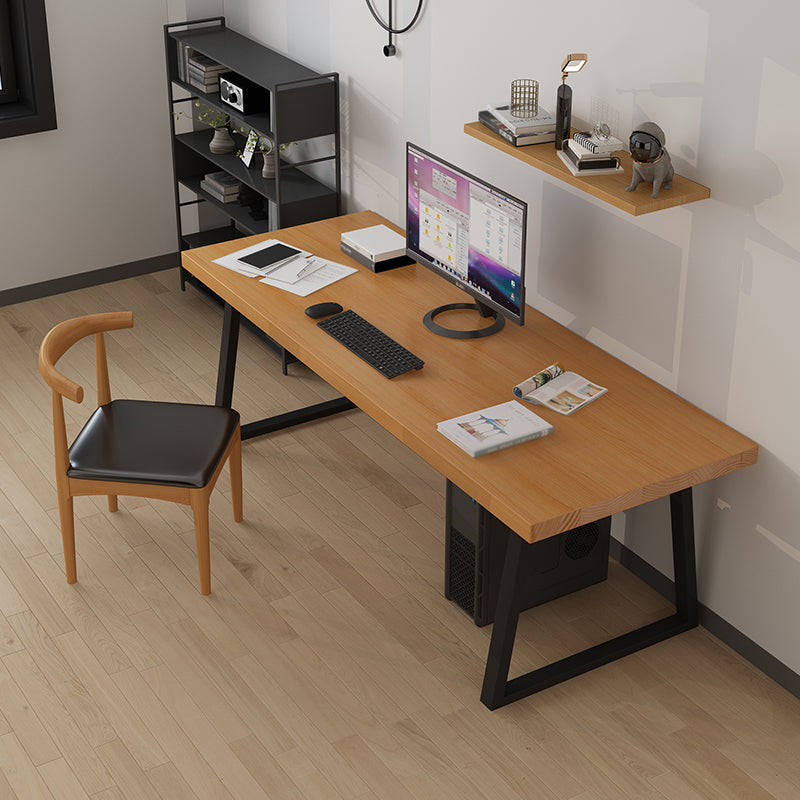 Industrial Style Home Office Desk Rectangle Solid Wood Writing Desk 70.9"L x 31.5"W x 29.5"H Clearhalo 'furn' 'furn_office_desk' 'Furniture' 'furniture_office_desk' 'Office Desks' 'Office Furniture' 'office_desk' 4975059