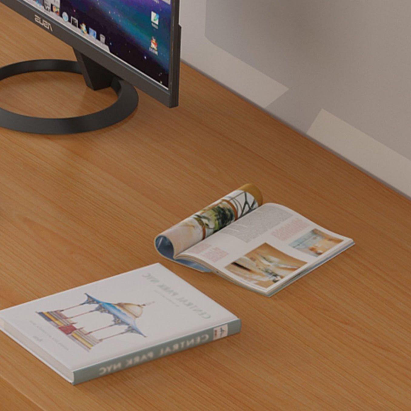 Industrial Style Home Office Desk Rectangle Solid Wood Writing Desk Clearhalo 'furn' 'furn_office_desk' 'Furniture' 'furniture_office_desk' 'Office Desks' 'Office Furniture' 'office_desk' 4975065