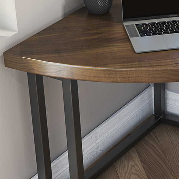 Corner Table Modern Style Solid Wood Top Black Metal Table Legs for Bedroom Clearhalo 'furn' 'furn_office_desk' 'Furniture' 'furniture_office_desk' 'Office Desks' 'Office Furniture' 'office_desk' 4975106