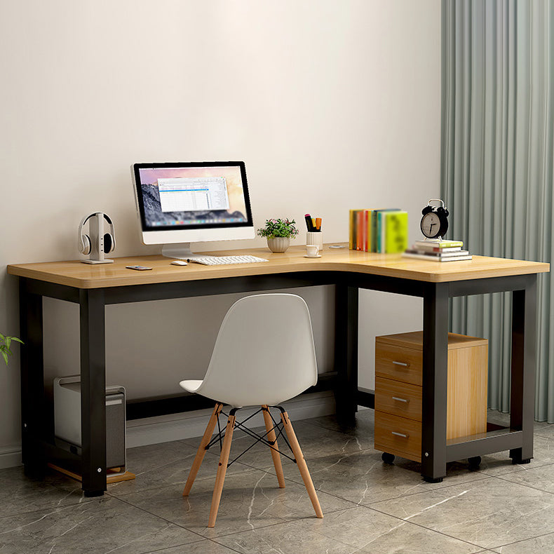 L-Shape Wooden Writing Desk Cable Management Right Corner Desk Excluding Chair Cabinet Clearhalo 'Furniture' 'furniture_office_desk' 'Office Desks' 'Office Furniture' 'office_desk' 4975119