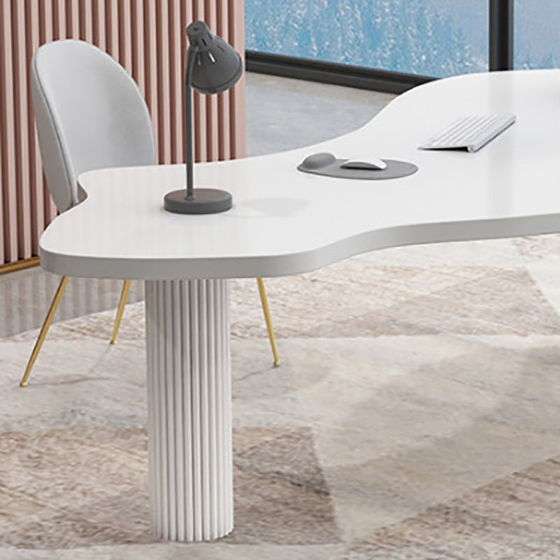 Home Office Pedestal Writing Desk Industrial Solid Wood Writing Desk Clearhalo 'furn' 'furn_office_desk' 'Furniture' 'furniture_office_desk' 'Office Desks' 'Office Furniture' 'office_desk' 4975139