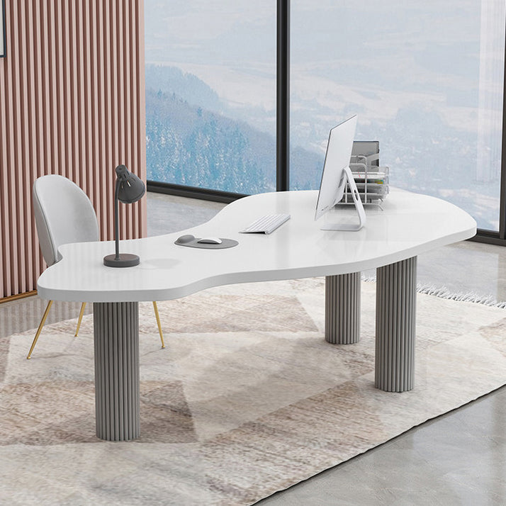 Home Office Pedestal Writing Desk Industrial Solid Wood Writing Desk Clearhalo 'furn' 'furn_office_desk' 'Furniture' 'furniture_office_desk' 'Office Desks' 'Office Furniture' 'office_desk' 4975141