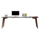 Modern Style Curved Office Desk Solid Wood Writing Desk for Home Walnut Clearhalo 'furn' 'furn_office_desk' 'Furniture' 'furniture_office_desk' 'Office Desks' 'Office Furniture' 'office_desk' 4975149