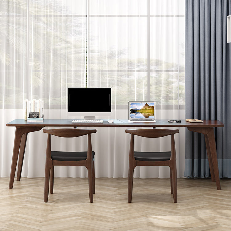 Modern Style Curved Office Desk Solid Wood Writing Desk for Home Clearhalo 'furn' 'furn_office_desk' 'Furniture' 'furniture_office_desk' 'Office Desks' 'Office Furniture' 'office_desk' 4975157
