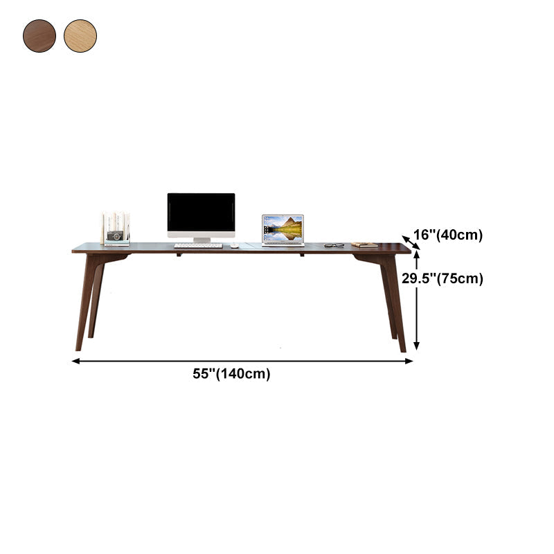 Modern Style Curved Office Desk Solid Wood Writing Desk for Home Clearhalo 'furn' 'furn_office_desk' 'Furniture' 'furniture_office_desk' 'Office Desks' 'Office Furniture' 'office_desk' 4975160
