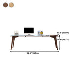 Modern Style Curved Office Desk Solid Wood Writing Desk for Home Clearhalo 'furn' 'furn_office_desk' 'Furniture' 'furniture_office_desk' 'Office Desks' 'Office Furniture' 'office_desk' 4975165