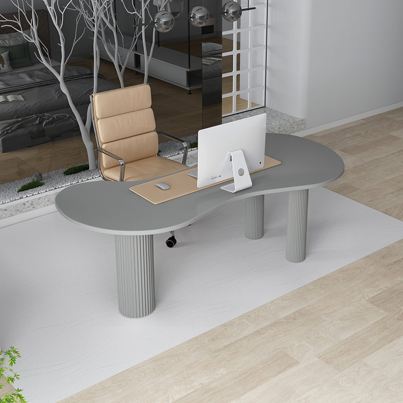 Home Office Writing Desk Industrial Style Solid Wood Writing Desk Grey Clearhalo 'furn' 'furn_office_desk' 'Furniture' 'furniture_office_desk' 'Office Desks' 'Office Furniture' 'office_desk' 4975169