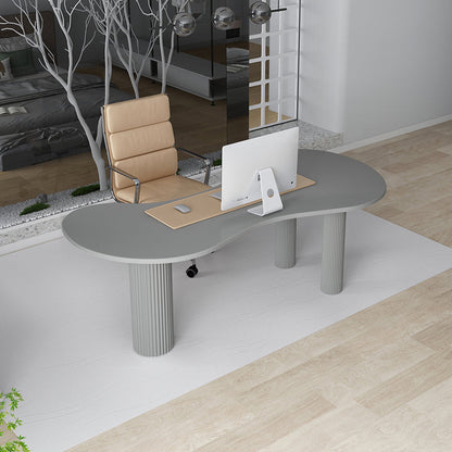 Home Office Writing Desk Industrial Style Solid Wood Writing Desk Grey Clearhalo 'furn' 'furn_office_desk' 'Furniture' 'furniture_office_desk' 'Office Desks' 'Office Furniture' 'office_desk' 4975169