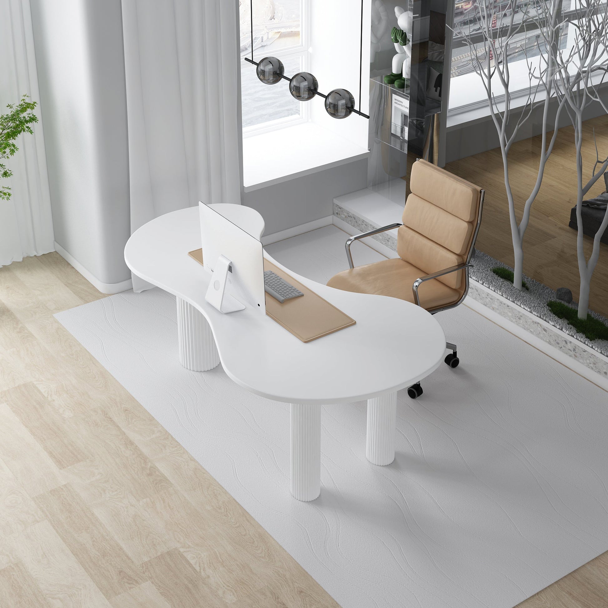 Home Office Writing Desk Industrial Style Solid Wood Writing Desk Clearhalo 'furn' 'furn_office_desk' 'Furniture' 'furniture_office_desk' 'Office Desks' 'Office Furniture' 'office_desk' 4975171