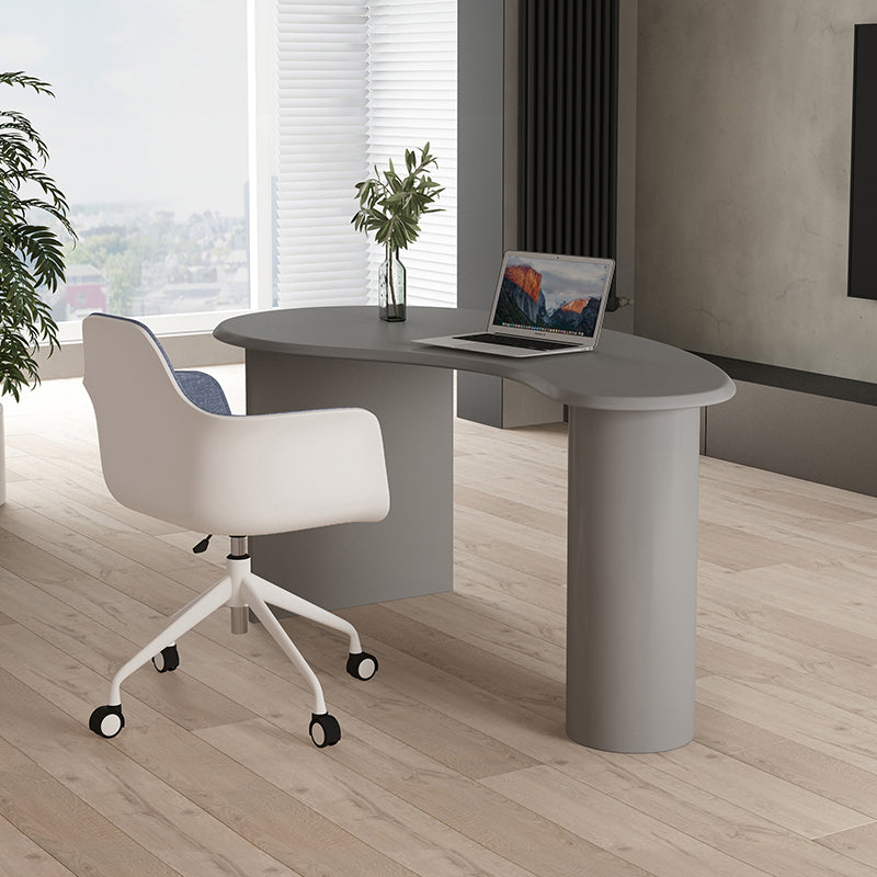 Home Office Writing Desk Industrial Style Solid Wood Office Desk Grey Clearhalo 'furn' 'furn_office_desk' 'Furniture' 'furniture_office_desk' 'Office Desks' 'Office Furniture' 'office_desk' 4975195