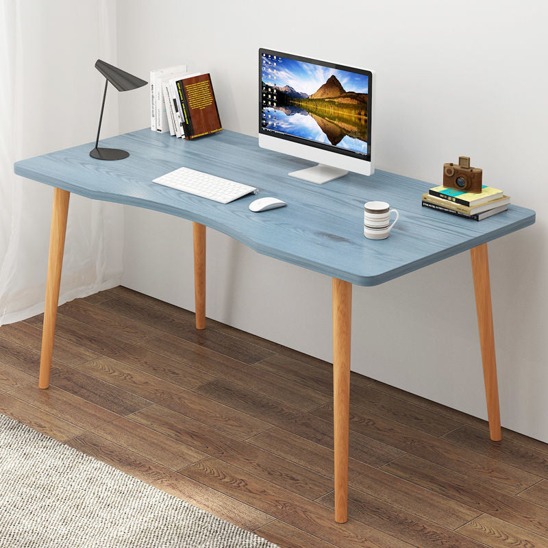 Modern Home Freeform Writing Desk Artificial Wood Bedroom Desk Blue Clearhalo 'furn' 'furn_office_desk' 'Furniture' 'furniture_office_desk' 'Office Desks' 'Office Furniture' 'office_desk' 4975225