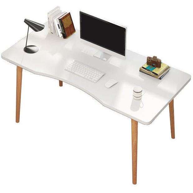 Modern Home Freeform Writing Desk Artificial Wood Bedroom Desk White Clearhalo 'furn' 'furn_office_desk' 'Furniture' 'furniture_office_desk' 'Office Desks' 'Office Furniture' 'office_desk' 4975228
