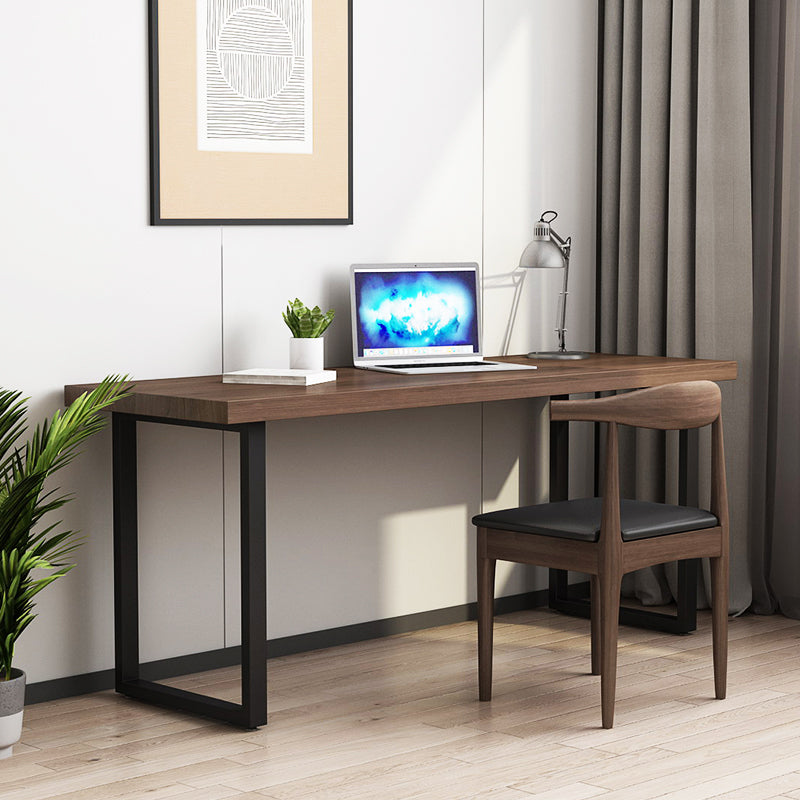 Industrial Style Office Desk Rectangle Wooden Sled Writing Desk for Home 39.4"L x 19.7"W x 29.5"H Clearhalo 'furn' 'furn_office_desk' 'Furniture' 'furniture_office_desk' 'Office Desks' 'Office Furniture' 'office_desk' 4975241