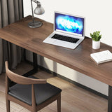 Industrial Style Office Desk Rectangle Wooden Sled Writing Desk for Home Clearhalo 'furn' 'furn_office_desk' 'Furniture' 'furniture_office_desk' 'Office Desks' 'Office Furniture' 'office_desk' 4975246