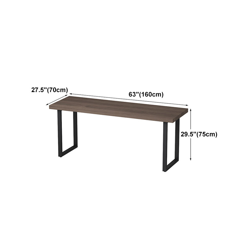 Industrial Style Office Desk Rectangle Wooden Sled Writing Desk for Home Clearhalo 'furn' 'furn_office_desk' 'Furniture' 'furniture_office_desk' 'Office Desks' 'Office Furniture' 'office_desk' 4975253