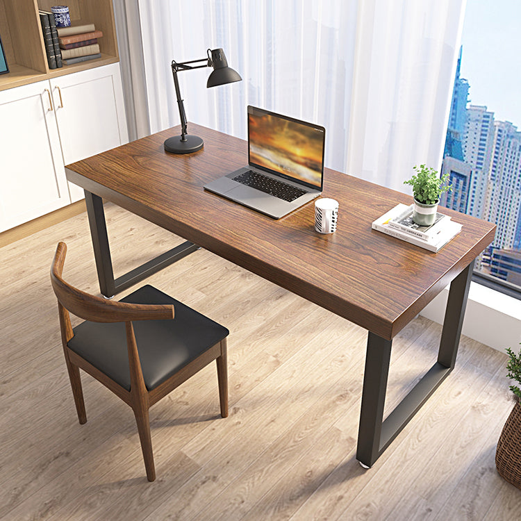 Industrial Sled Base Writing Desk Rectangular Solid Wood Office Desk 63"L x 27.6"W x 29.5"H Clearhalo 'furn' 'furn_office_desk' 'Furniture' 'furniture_office_desk' 'Office Desks' 'Office Furniture' 'office_desk' 4975260