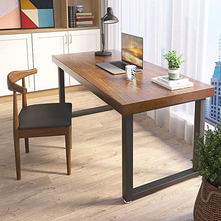 Industrial Sled Base Writing Desk Rectangular Solid Wood Office Desk 55.1"L x 23.6"W x 29.5"H Clearhalo 'furn' 'furn_office_desk' 'Furniture' 'furniture_office_desk' 'Office Desks' 'Office Furniture' 'office_desk' 4975263