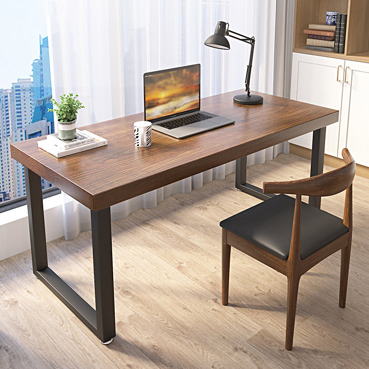 Industrial Sled Base Writing Desk Rectangular Solid Wood Office Desk Clearhalo 'furn' 'furn_office_desk' 'Furniture' 'furniture_office_desk' 'Office Desks' 'Office Furniture' 'office_desk' 4975268