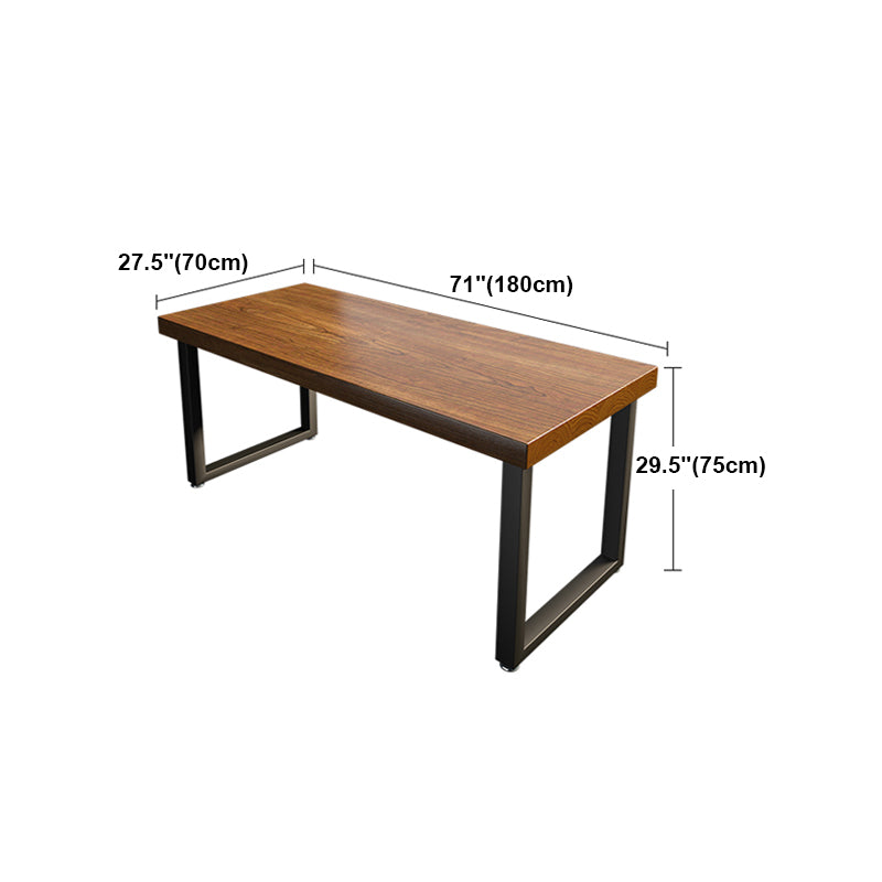 Industrial Sled Base Writing Desk Rectangular Solid Wood Office Desk Clearhalo 'furn' 'furn_office_desk' 'Furniture' 'furniture_office_desk' 'Office Desks' 'Office Furniture' 'office_desk' 4975279