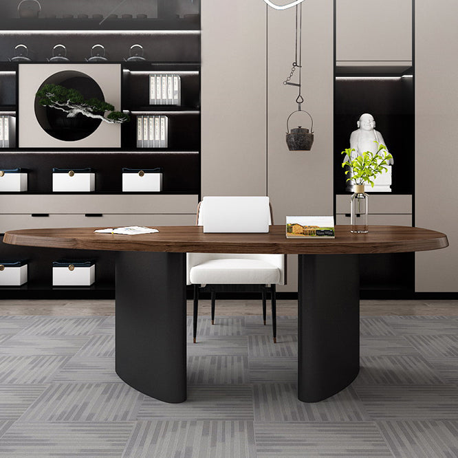 Free Form Work Table Home Office Solid Wood Industrial Writing Desk Clearhalo 'furn' 'furn_office_desk' 'Furniture' 'furniture_office_desk' 'Office Desks' 'Office Furniture' 'office_desk' 4975289