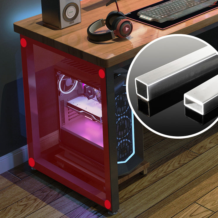 Home Office Writing Table L-Shaped Modern Solid Wood Work Desk Clearhalo 'furn' 'furn_office_desk' 'Furniture' 'furniture_office_desk' 'Office Desks' 'Office Furniture' 'office_desk' 4975389