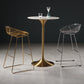 Stone Bar Dining Table Glam Round Bar Table with Pedestal for Dining Room Clearhalo 'Bar Furniture' 'Bar Tables' 'bar_tables' 'furn' 'furn_bar_tables' 'Furniture' 'furniture_bar_tables' 'Kitchen & Dining Furniture' 4976460