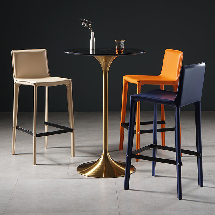 Stone Bar Dining Table Glam Round Bar Table with Pedestal for Dining Room Clearhalo 'Bar Furniture' 'Bar Tables' 'bar_tables' 'furn' 'furn_bar_tables' 'Furniture' 'furniture_bar_tables' 'Kitchen & Dining Furniture' 4976461
