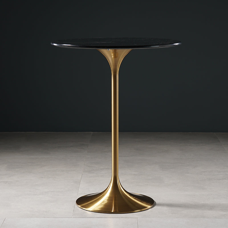 Stone Bar Dining Table Glam Round Bar Table with Pedestal for Dining Room Clearhalo 'Bar Furniture' 'Bar Tables' 'bar_tables' 'furn' 'furn_bar_tables' 'Furniture' 'furniture_bar_tables' 'Kitchen & Dining Furniture' 4976462