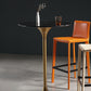 Stone Bar Dining Table Glam Round Bar Table with Pedestal for Dining Room Clearhalo 'Bar Furniture' 'Bar Tables' 'bar_tables' 'furn' 'furn_bar_tables' 'Furniture' 'furniture_bar_tables' 'Kitchen & Dining Furniture' 4976466