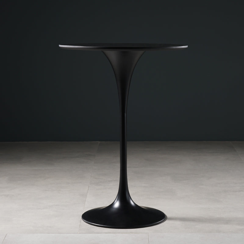 Stone Bar Dining Table Glam Round Bar Table with Pedestal for Dining Room Clearhalo 'Bar Furniture' 'Bar Tables' 'bar_tables' 'furn' 'furn_bar_tables' 'Furniture' 'furniture_bar_tables' 'Kitchen & Dining Furniture' 4976475
