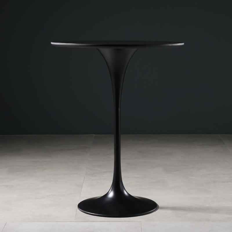 Stone Bar Dining Table Glam Round Bar Table with Pedestal for Dining Room Clearhalo 'Bar Furniture' 'Bar Tables' 'bar_tables' 'furn' 'furn_bar_tables' 'Furniture' 'furniture_bar_tables' 'Kitchen & Dining Furniture' 4976477