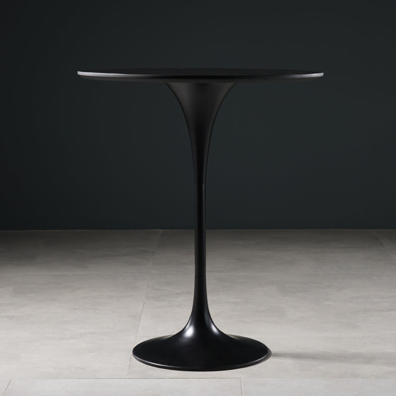 Stone Bar Dining Table Glam Round Bar Table with Pedestal for Dining Room Clearhalo 'Bar Furniture' 'Bar Tables' 'bar_tables' 'furn' 'furn_bar_tables' 'Furniture' 'furniture_bar_tables' 'Kitchen & Dining Furniture' 4976479