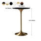 Stone Bar Dining Table Glam Round Bar Table with Pedestal for Dining Room Clearhalo 'Bar Furniture' 'Bar Tables' 'bar_tables' 'furn' 'furn_bar_tables' 'Furniture' 'furniture_bar_tables' 'Kitchen & Dining Furniture' 4976491