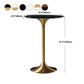 Stone Bar Dining Table Glam Round Bar Table with Pedestal for Dining Room Clearhalo 'Bar Furniture' 'Bar Tables' 'bar_tables' 'furn' 'furn_bar_tables' 'Furniture' 'furniture_bar_tables' 'Kitchen & Dining Furniture' 4976492
