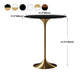Stone Bar Dining Table Glam Round Bar Table with Pedestal for Dining Room Clearhalo 'Bar Furniture' 'Bar Tables' 'bar_tables' 'furn' 'furn_bar_tables' 'Furniture' 'furniture_bar_tables' 'Kitchen & Dining Furniture' 4976494