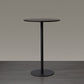 Wood Bar Dining Table Modern Round Bar Table with Pedestal for Dining Room 27.6"L x 27.6"W x 41.3"H Black Without Chairs Clearhalo 'Bar Furniture' 'Bar Tables' 'bar_tables' 'furn' 'furn_bar_tables' 'Furniture' 'furniture_bar_tables' 'Kitchen & Dining Furniture' 4976497