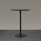 Wood Bar Dining Table Modern Round Bar Table with Pedestal for Dining Room 31.5"L x 31.5"W x 41.3"H Black Without Chairs Clearhalo 'Bar Furniture' 'Bar Tables' 'bar_tables' 'furn' 'furn_bar_tables' 'Furniture' 'furniture_bar_tables' 'Kitchen & Dining Furniture' 4976499