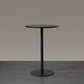 Wood Bar Dining Table Modern Round Bar Table with Pedestal for Dining Room 23.6"L x 23.6"W x 37.4"H Black Without Chairs Clearhalo 'Bar Furniture' 'Bar Tables' 'bar_tables' 'furn' 'furn_bar_tables' 'Furniture' 'furniture_bar_tables' 'Kitchen & Dining Furniture' 4976501