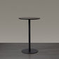 Wood Bar Dining Table Modern Round Bar Table with Pedestal for Dining Room 19.7"L x 19.7"W x 37.4"H Black Without Chairs Clearhalo 'Bar Furniture' 'Bar Tables' 'bar_tables' 'furn' 'furn_bar_tables' 'Furniture' 'furniture_bar_tables' 'Kitchen & Dining Furniture' 4976502