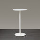 Wood Bar Dining Table Modern Round Bar Table with Pedestal for Dining Room 19.7"L x 19.7"W x 41.3"H White Without Chairs Clearhalo 'Bar Furniture' 'Bar Tables' 'bar_tables' 'furn' 'furn_bar_tables' 'Furniture' 'furniture_bar_tables' 'Kitchen & Dining Furniture' 4976504