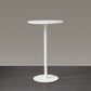 Wood Bar Dining Table Modern Round Bar Table with Pedestal for Dining Room 23.6"L x 23.6"W x 41.3"H White Without Chairs Clearhalo 'Bar Furniture' 'Bar Tables' 'bar_tables' 'furn' 'furn_bar_tables' 'Furniture' 'furniture_bar_tables' 'Kitchen & Dining Furniture' 4976506