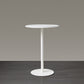 Wood Bar Dining Table Modern Round Bar Table with Pedestal for Dining Room 23.6"L x 23.6"W x 37.4"H White Without Chairs Clearhalo 'Bar Furniture' 'Bar Tables' 'bar_tables' 'furn' 'furn_bar_tables' 'Furniture' 'furniture_bar_tables' 'Kitchen & Dining Furniture' 4976511