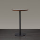 Wood Bar Dining Table Modern Round Bar Table with Pedestal for Dining Room 19.7"L x 19.7"W x 41.3"H Walnut Without Chairs Clearhalo 'Bar Furniture' 'Bar Tables' 'bar_tables' 'furn' 'furn_bar_tables' 'Furniture' 'furniture_bar_tables' 'Kitchen & Dining Furniture' 4976513