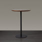Wood Bar Dining Table Modern Round Bar Table with Pedestal for Dining Room 23.6"L x 23.6"W x 41.3"H Walnut Without Chairs Clearhalo 'Bar Furniture' 'Bar Tables' 'bar_tables' 'furn' 'furn_bar_tables' 'Furniture' 'furniture_bar_tables' 'Kitchen & Dining Furniture' 4976514