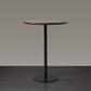 Wood Bar Dining Table Modern Round Bar Table with Pedestal for Dining Room 27.6"L x 27.6"W x 41.3"H Walnut Without Chairs Clearhalo 'Bar Furniture' 'Bar Tables' 'bar_tables' 'furn' 'furn_bar_tables' 'Furniture' 'furniture_bar_tables' 'Kitchen & Dining Furniture' 4976515